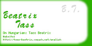 beatrix tass business card